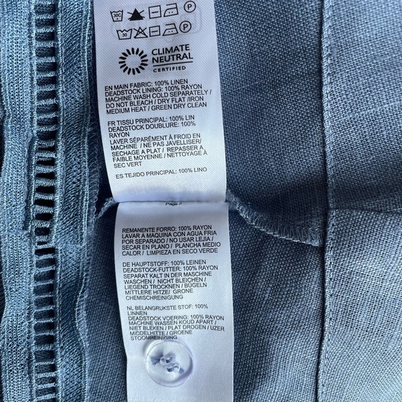 NEW Reformation Everett Linen Midi Dress Cornflower Blue | US 2 UK 6 - Picture 13 of 14